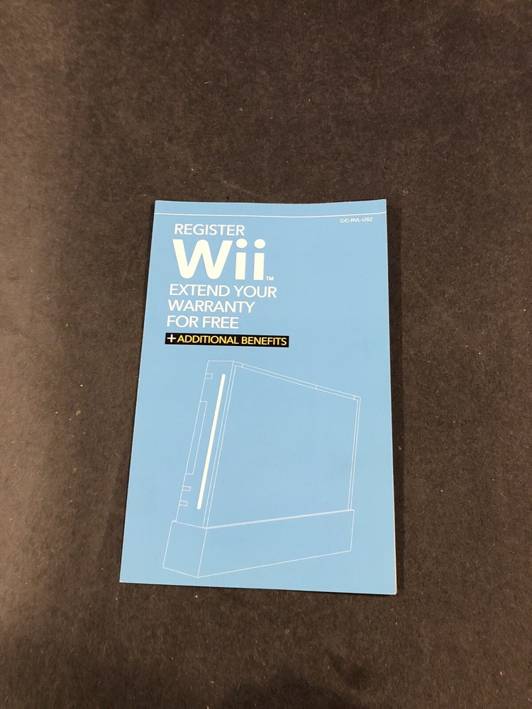 Nintendo Wii Extended Warranty Insert