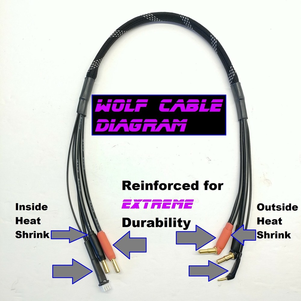 2s 36" Customized Extremely Durable Balance Charge Cable Lead DRC Donathen RC