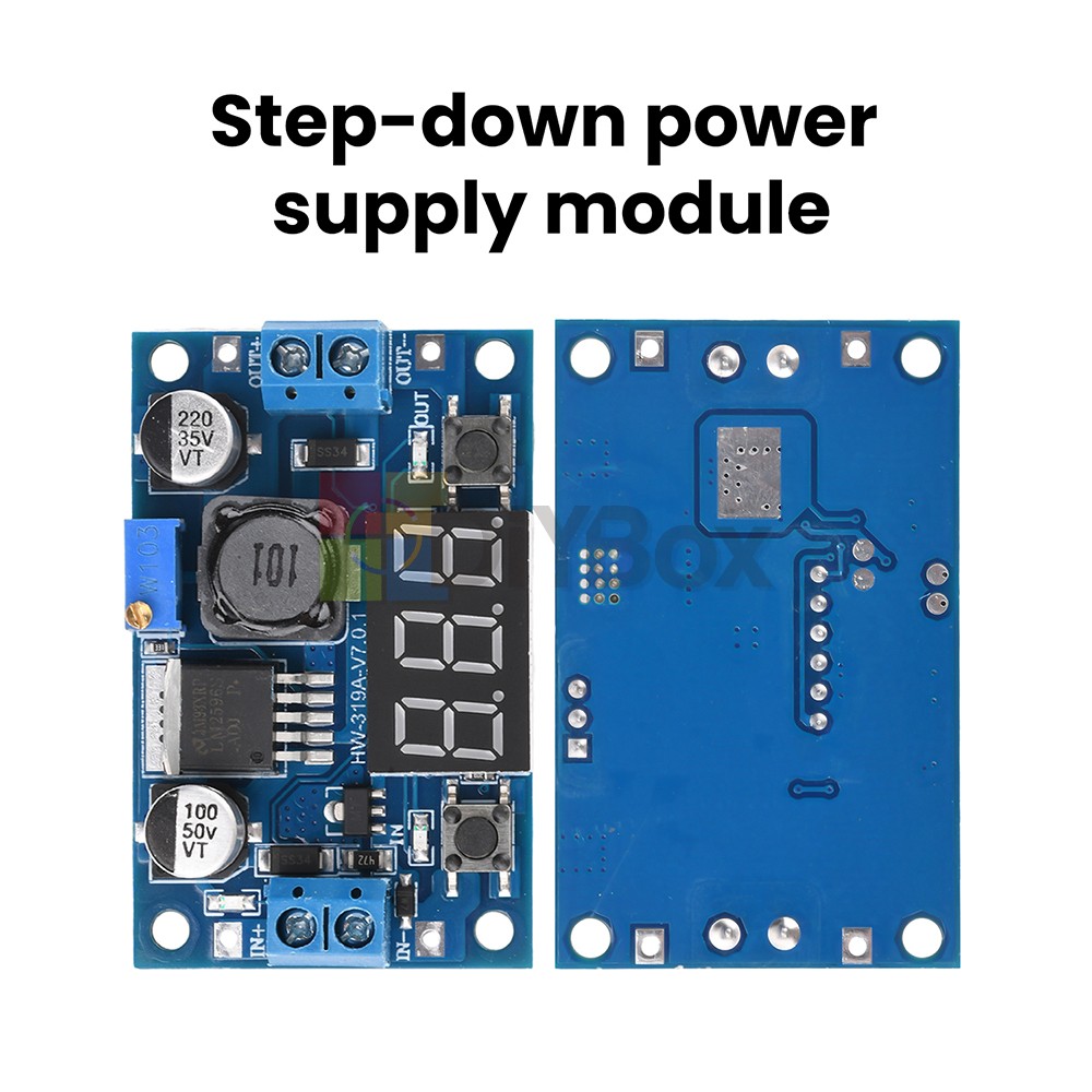 DC-DC LM2596 Power Supply Buck Converter Step-down Module+LED Display Voltmeter