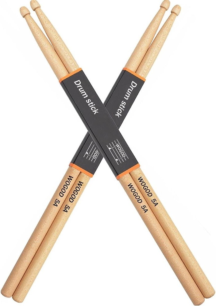 Two Pair Set of 5A Maple Drumsticks for Ultimate Drumming Performance