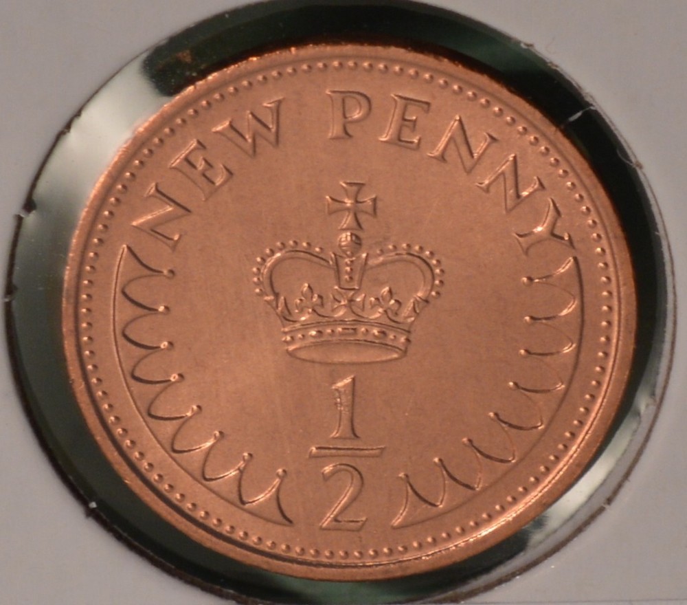 Great Britain - half  Penny 1971 - UNC from original roll