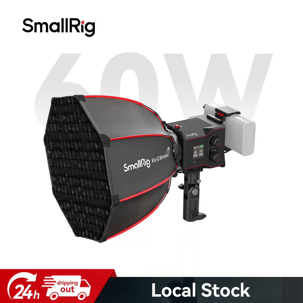 SmallRig RC 60B COB Video Light with Fast Charging + 29cm Parabolic Softbox