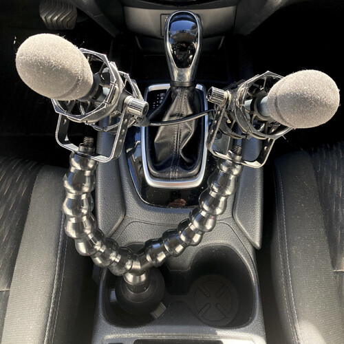 Flexible Cup-Holder Mic Mount Duo Rig