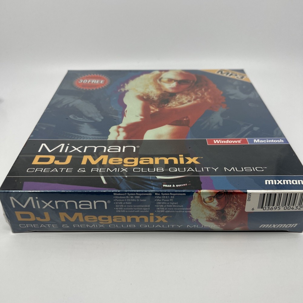 Mixman DJ Megamix Software (CD-ROM, 2000) for Windows PC & Mac OS Brand New! S1