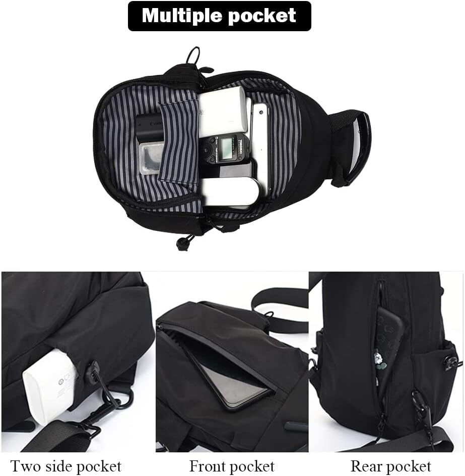 Crossbody Sling Backpack Bag Shoulder Grey