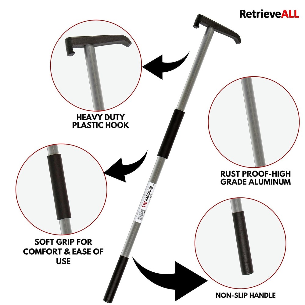 Retrieve ALL 36Inch Heavy Duty Retrieval Pole | No Rust Cargo Tool | MultiUse...