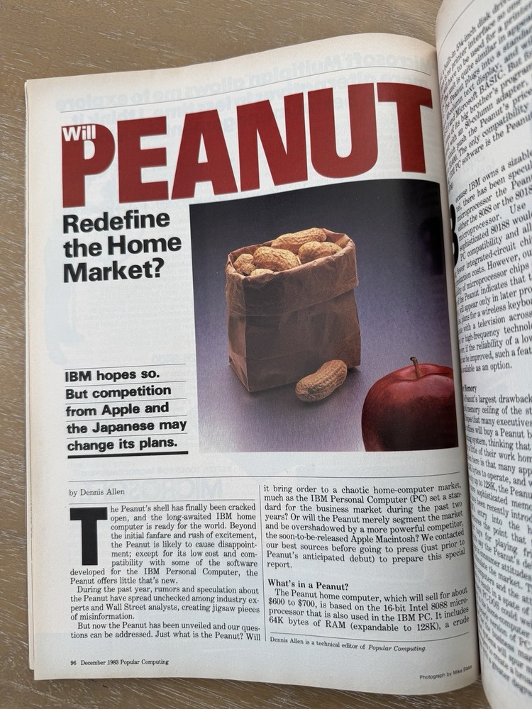 DEC 1983 POPULAR COMPUTING MAGAZINE IBM Peanut vs MAC Joystick Buyer’s Guide etc