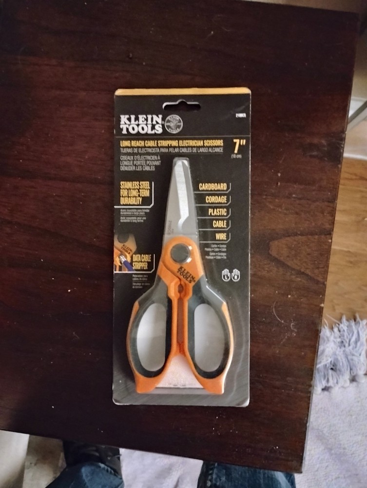 Klein Tools Long Reach Cable Stripping Electricians Scissors