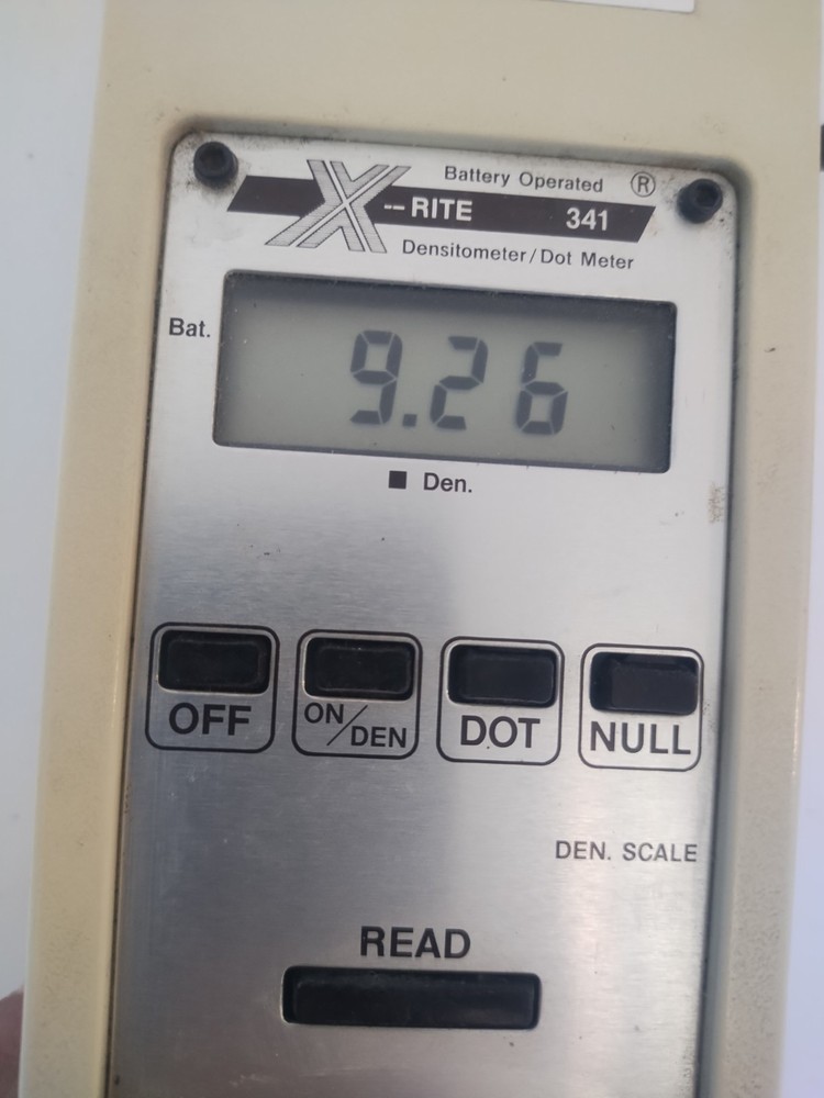 X-Rite 341 Dot Meter, Densitometer, Tester.Carry Case, AC plug,Operation Manual