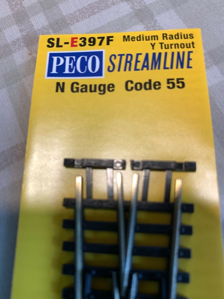 PECO N SL-E397F CODE 55 MEDIUM RADIUS TURNOUT ( Y ) ELECTROFROG