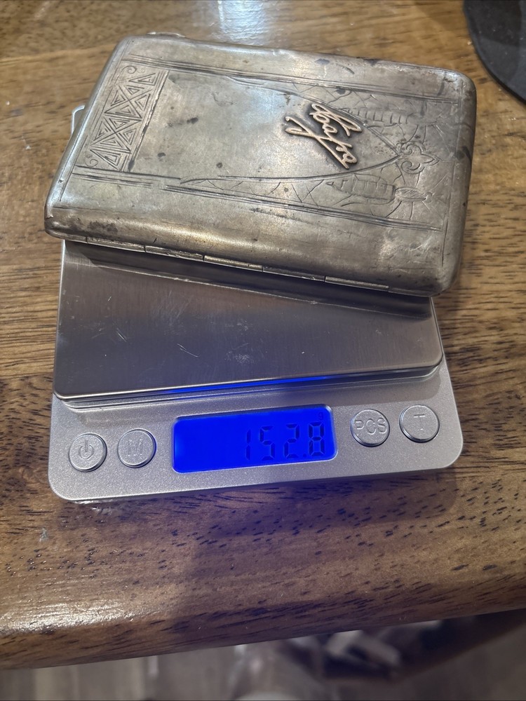 Vintage Silver 152.8 grams Cigarette Case
