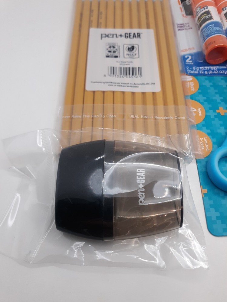 Schools Supplies Bundle kit (w/ Blue Scissors)