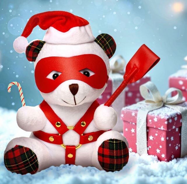 TEDDY BEAR CANDY CANE GAG GIFT NOVELTY HUGGABLE SOFT