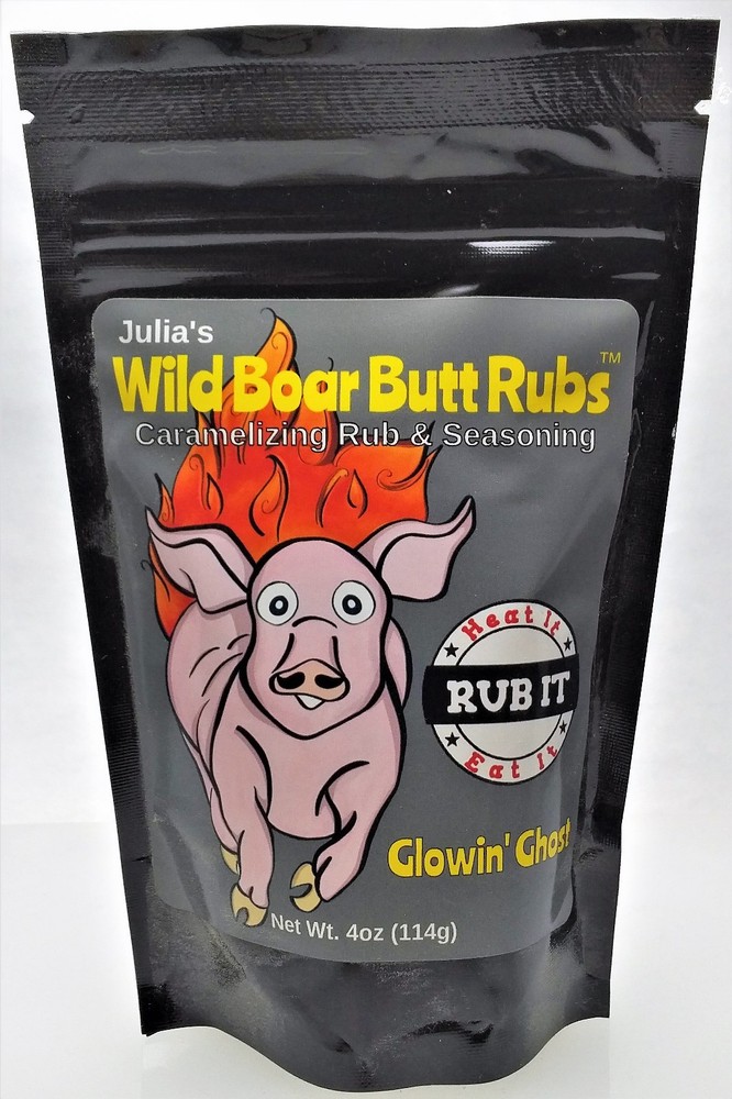 Wild Boar Caramelizing Butt Rub, Glowing Ghost Pepper, 4oz
