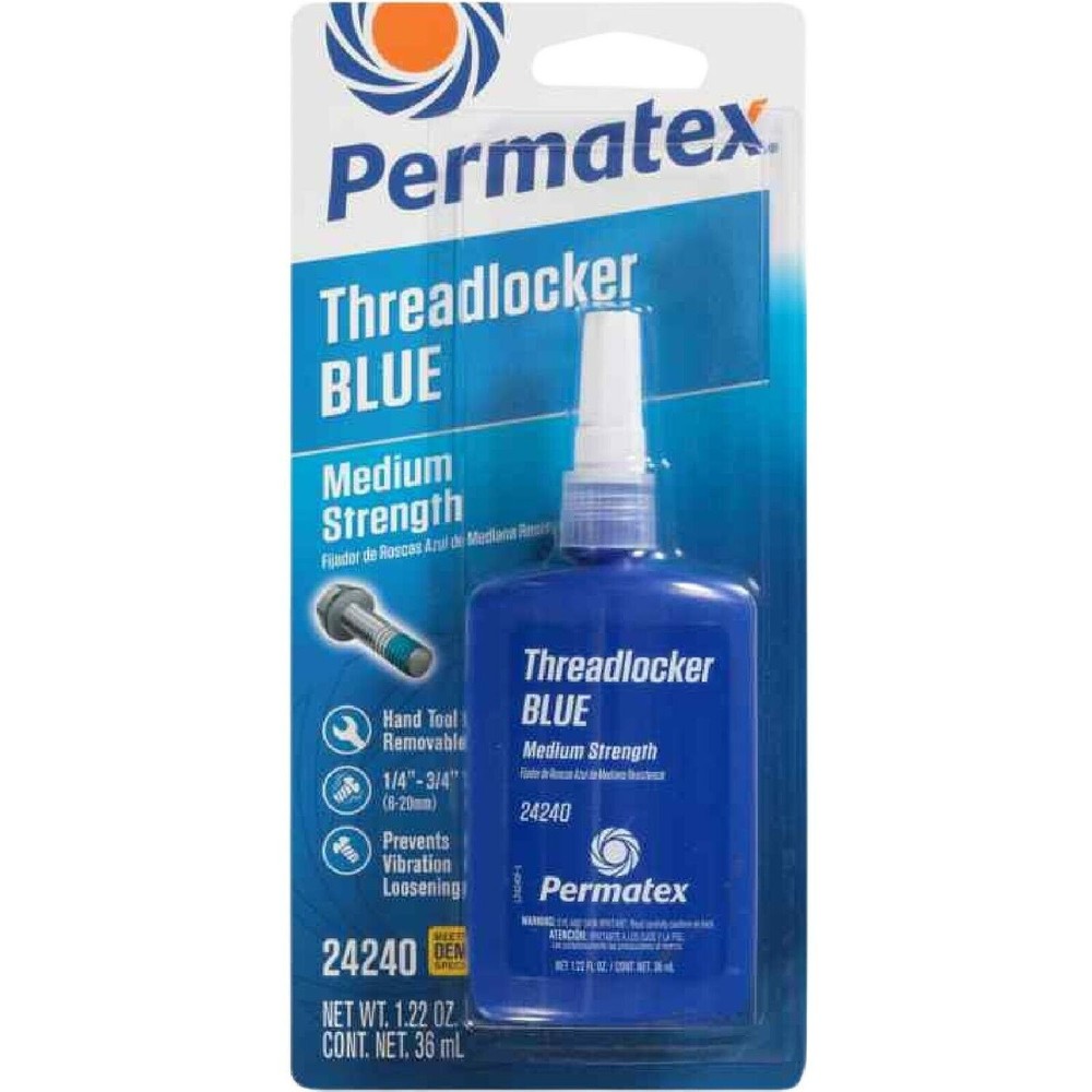 Permatex 24240 Medium Strength Threadlocker Blue, 36 ml