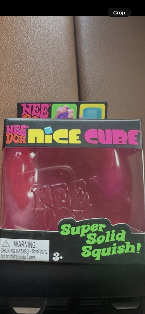 Schylling Nee Doh Nice Cube Super Solid Squish Squeeze Ball Pink