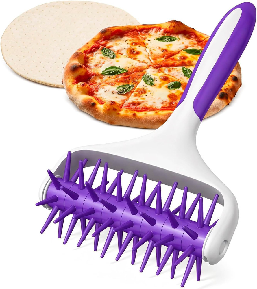 Pizza Docker Roller - 7.7" X 4.8" Plastic Pizza Dough Roller for Even Crust Prep