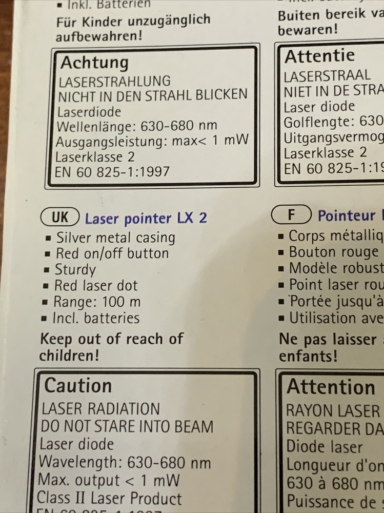 Legamaster Red LASER POINTER Presentation LX 2 Germany Conference ,Office ,Class
