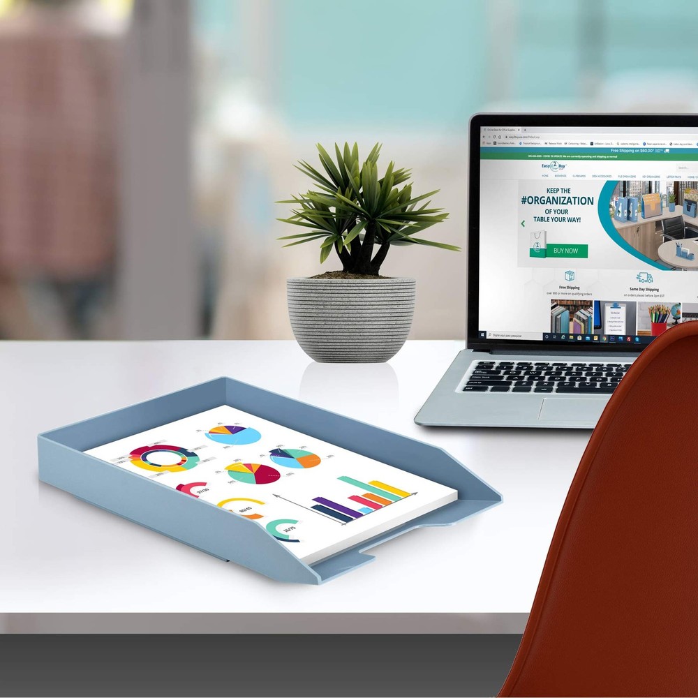 Stackable Letter Tray Front Load, Letter Size, Stacking Document Desk Office ...