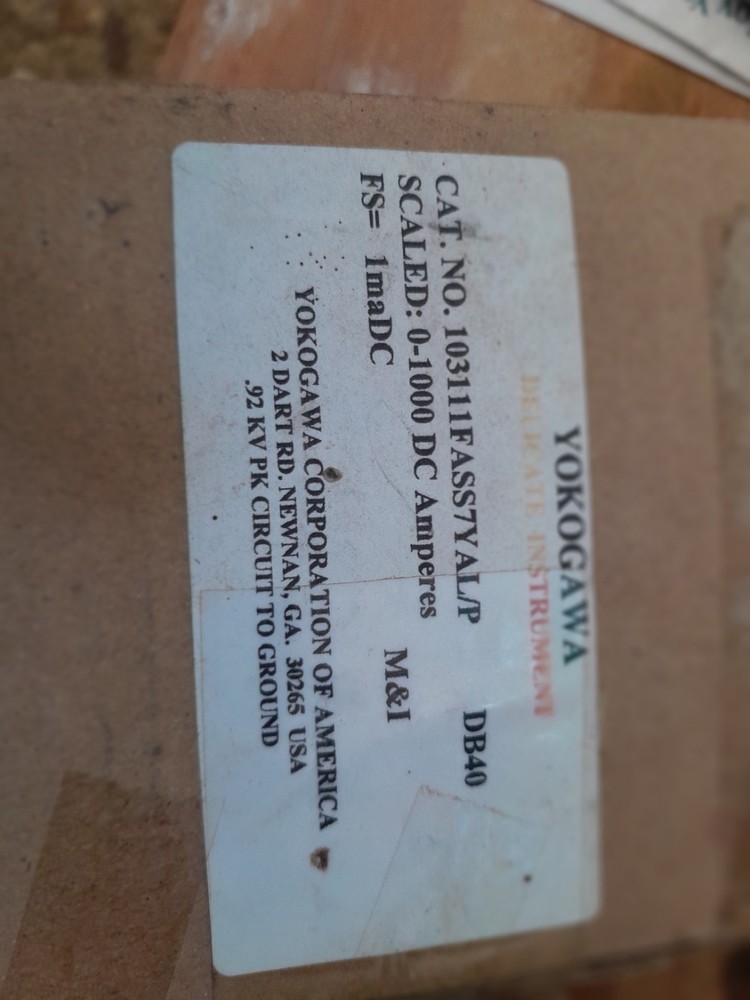 Yogogawa DB40 , 0-1000 DC amp meter