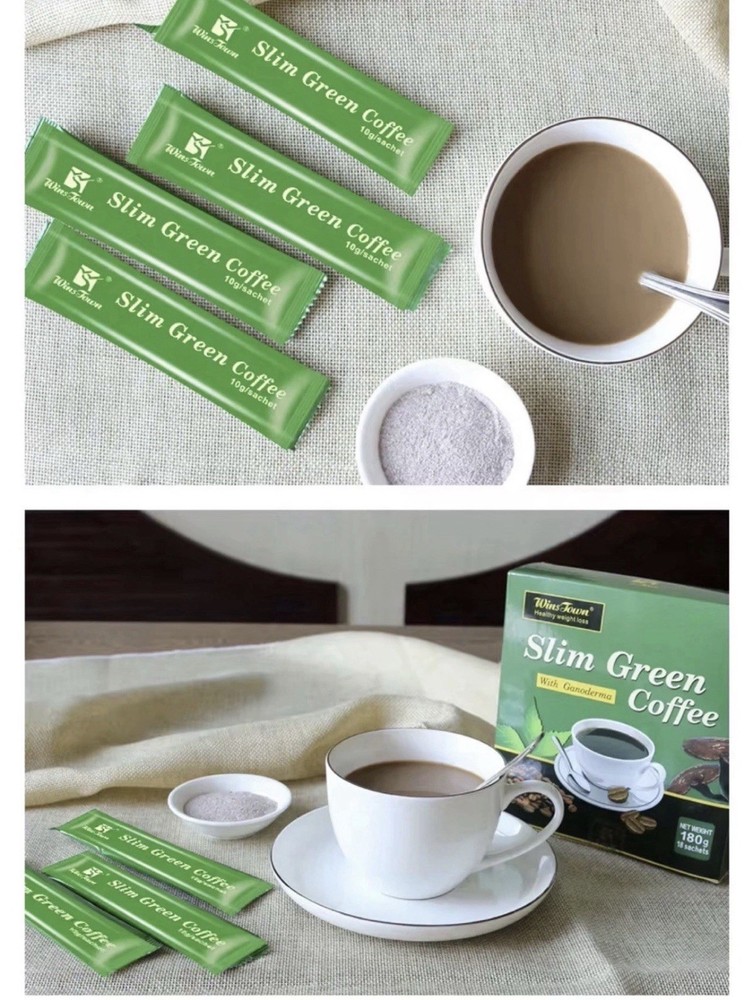 Green Coffee Extract w/ Ganoderma & Ginseng Instant Coffee 18 Sachets