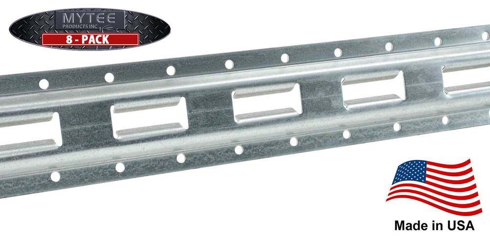 (8 Pack) E Track Vertical 5 ft. Galvanized Made in USA