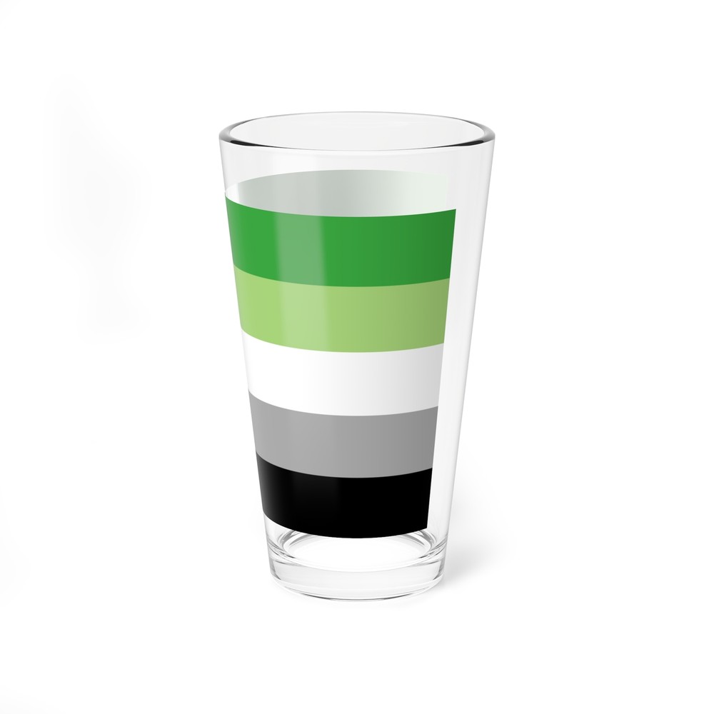 Aromantic Pride Flag - Pint Glass 16oz