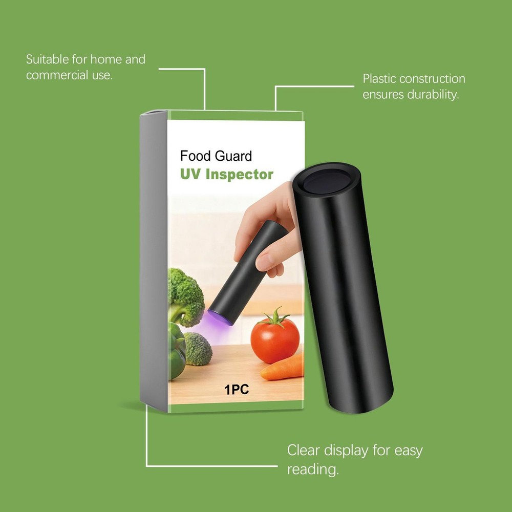 UV Black Light Flashlight Portable UV Flashlight for Vegetables Detector