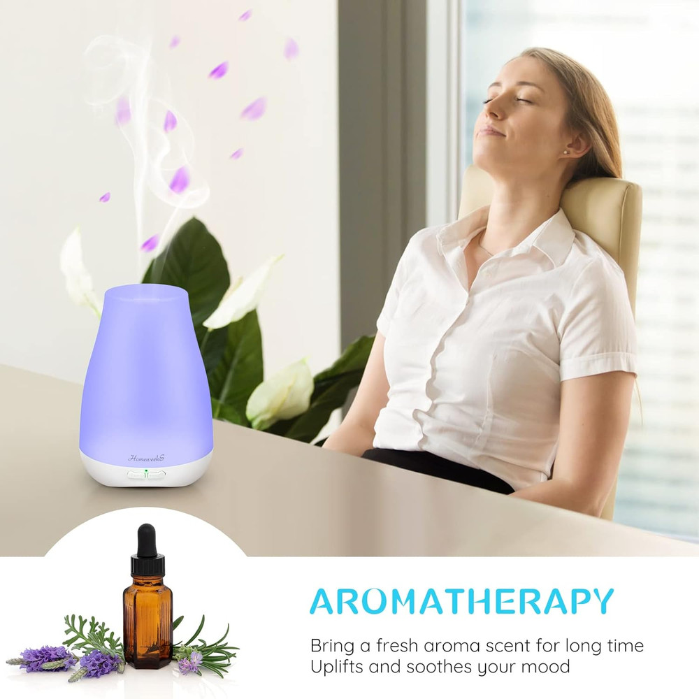 Diffusers, 100Ml Colorful Essential Oil Diffuser with Adjustable Mist Mode, Auto