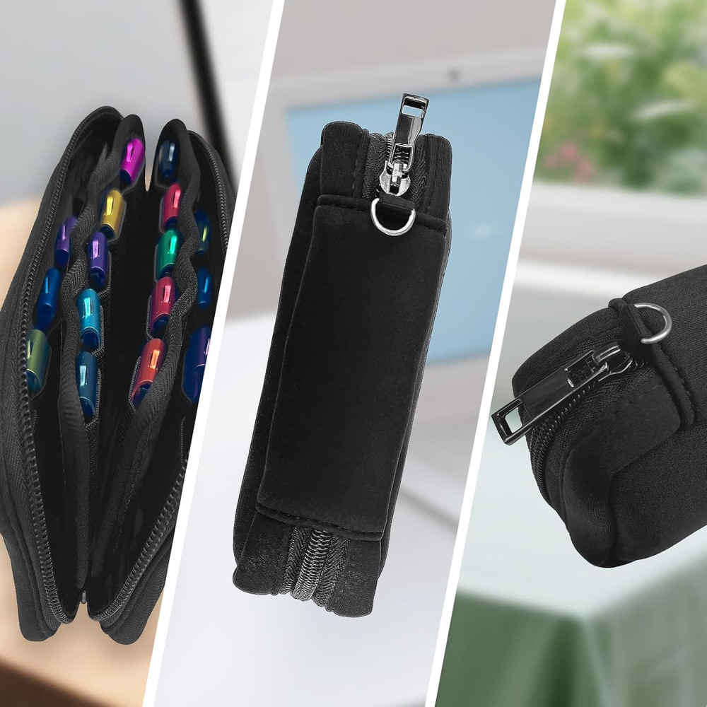 USB Flash Drive Storage Case 20 Slots Electronic Organizer Black Carrying Case