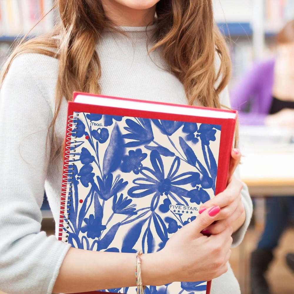 Five Star Spiral Notebooks + Study App, 2 Pack, 1 Subject, College Assorted