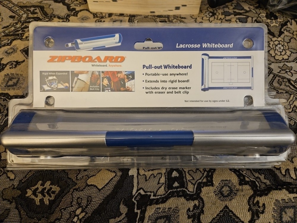 Zipboard Lacrosse Pull Out Whiteboard New With Belt Clip.