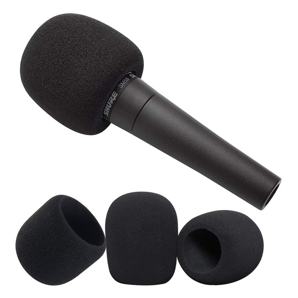 6 Pack Foam Microphone Covers, Thick Handheld Mic Windscreen Pop Filter