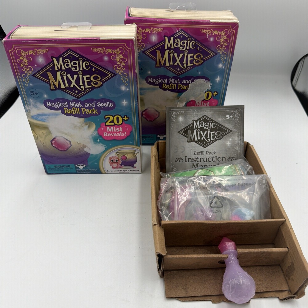 Magic Mixies Magical Mist 3 REFILL PACKS Spells for Use W/ Magic Cauldron B2