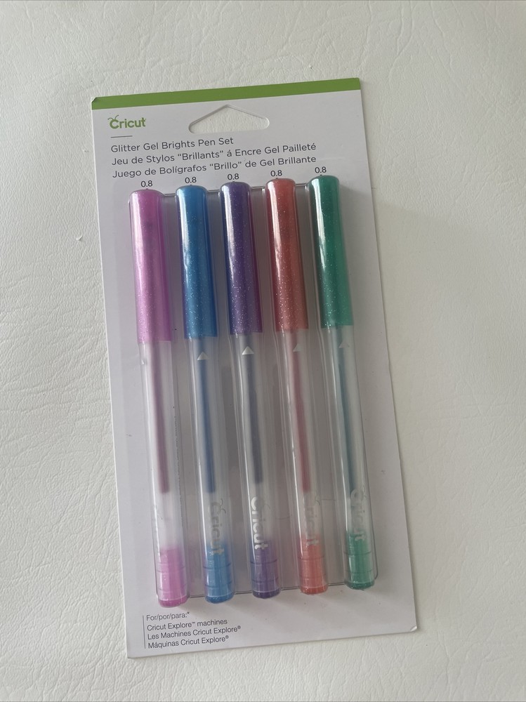 Cricut Glitter Gel Pen Set 5/Pkg-Brights