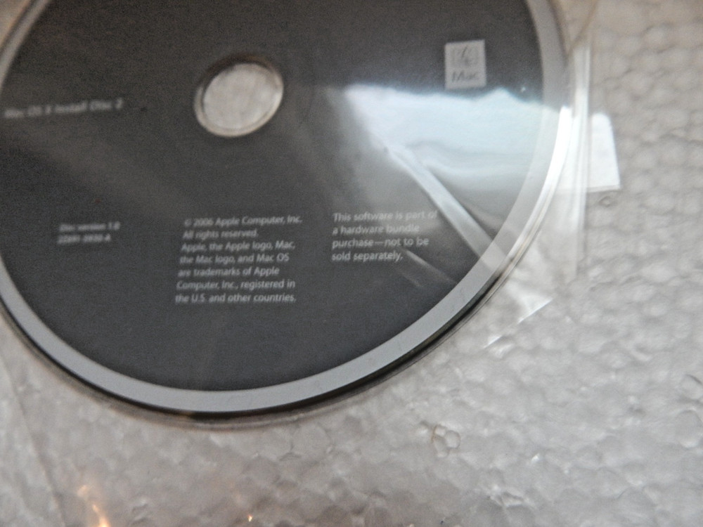 Apple Mac 2006 OS X Install Disc 2 Disc Version 1.0
