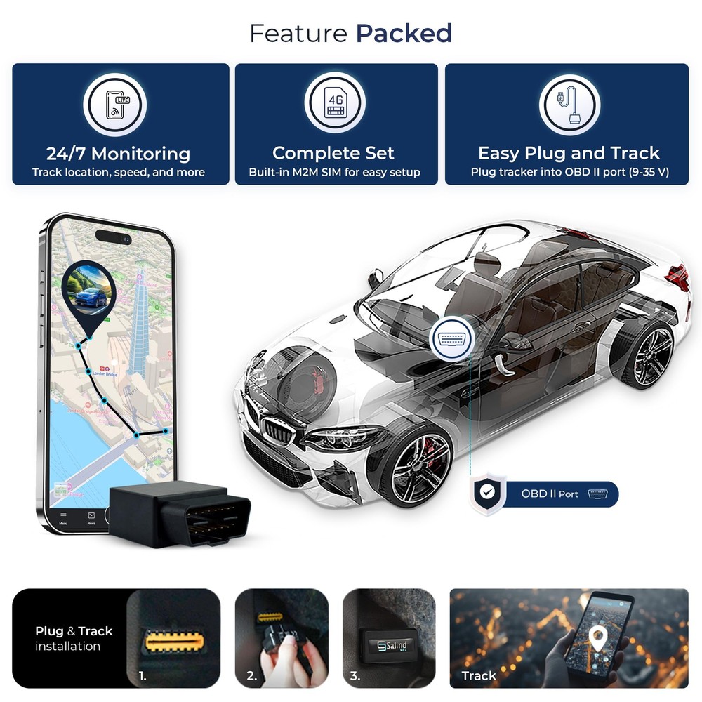 Salind GPS 4G LTE OBD 9-35V 08 - Connection, - Tracker
