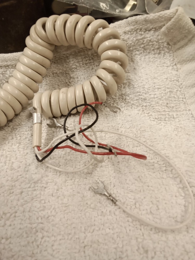 Telephone Handset non-modular Receiver Cord 6ft Ivory Round