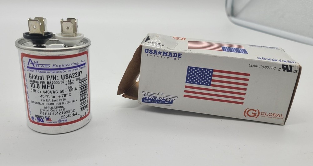 10x370/44p AmRad Run Capacitor - 2207