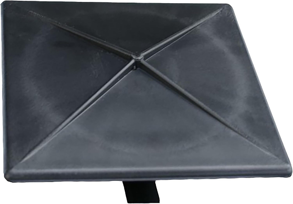 5" Square Light Pole Top Cap- Black Plastic by Deltech Manufacturing
