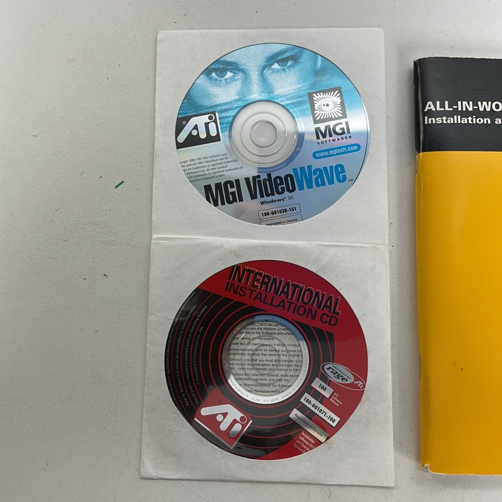 ATI All In Wonder Pro Graphics Card Users Guide & Software Vintage Computing