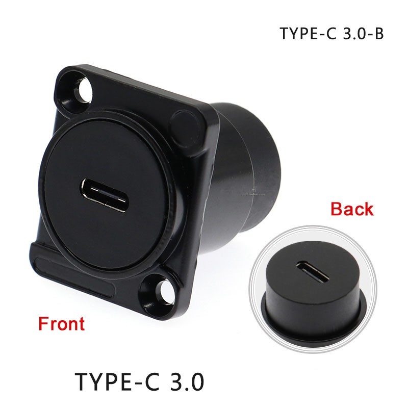 Panel Mount D Type USB Module 2.0/3.0 Female to Female Connector Jack Socket