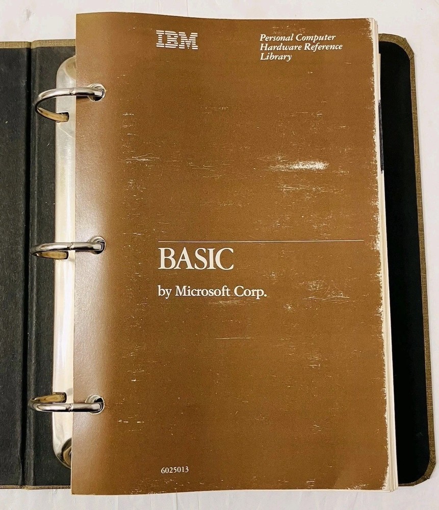 IBM BASIC Personal Computer Hardware Reference Library Manual (1982) w/ Slipcase