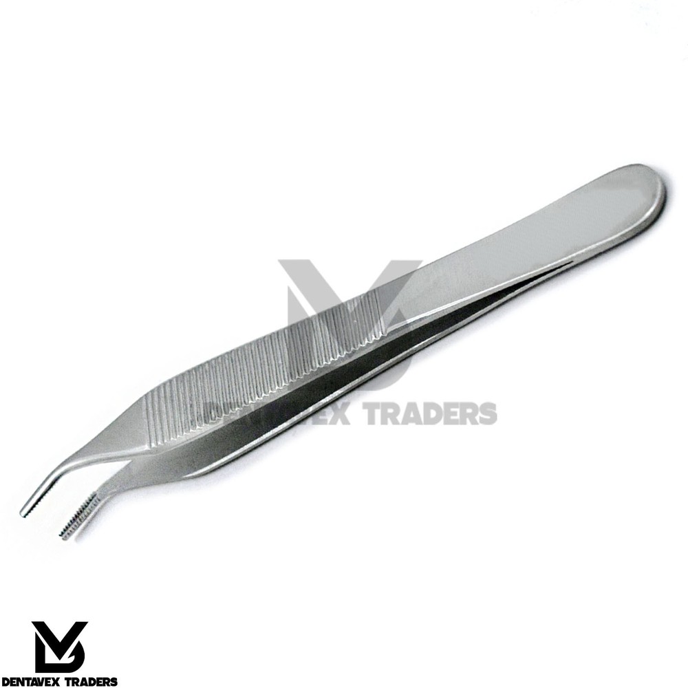 "Adson Brown Tissue Thumb Tweezer – Curved Dressing Forceps Surgical Instruments