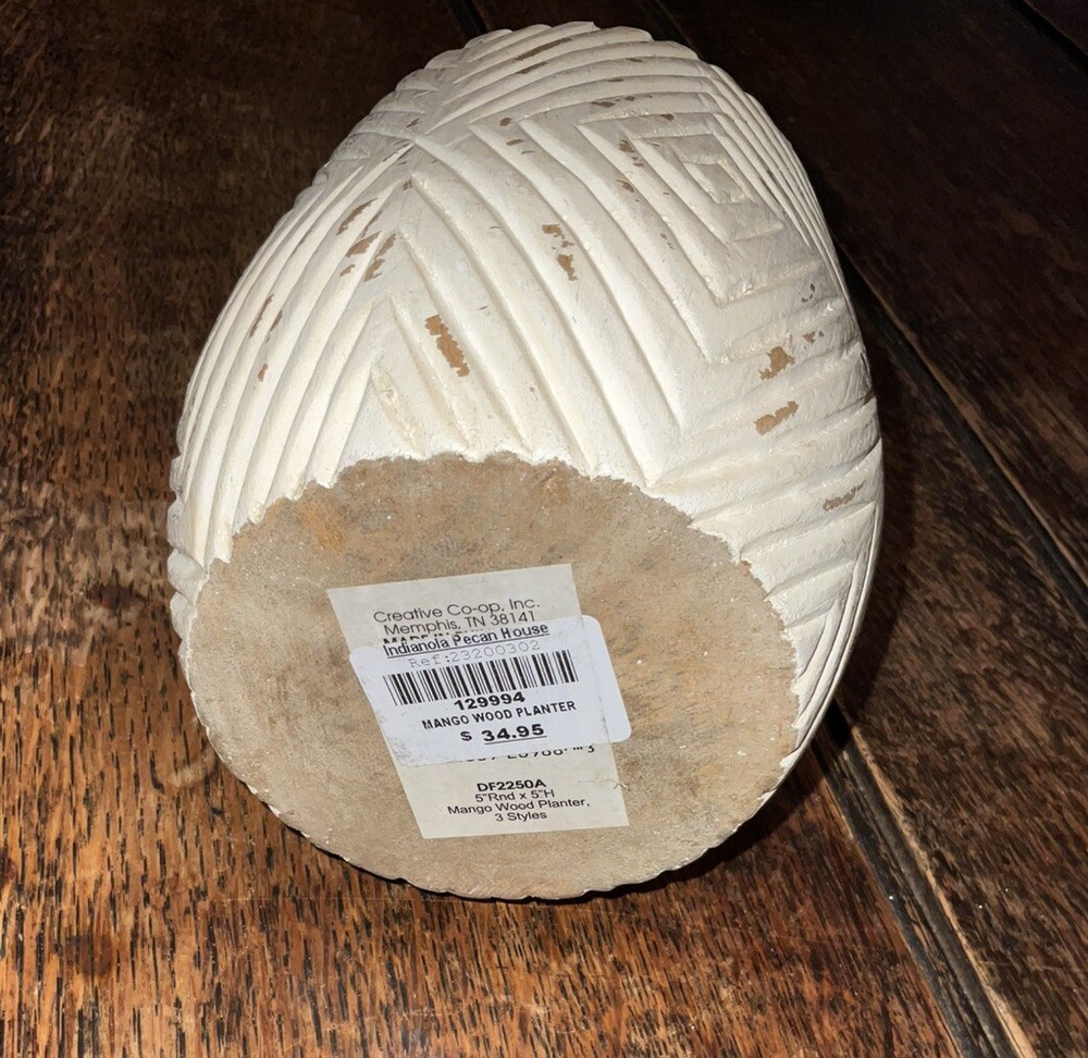 Mango Wood, Planter, NWT, 5” Tall