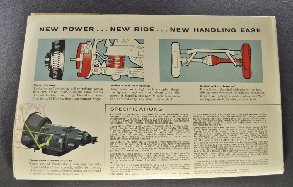 1957 Studebaker Brochure Hawk Commander Champion President Wagon Original 57