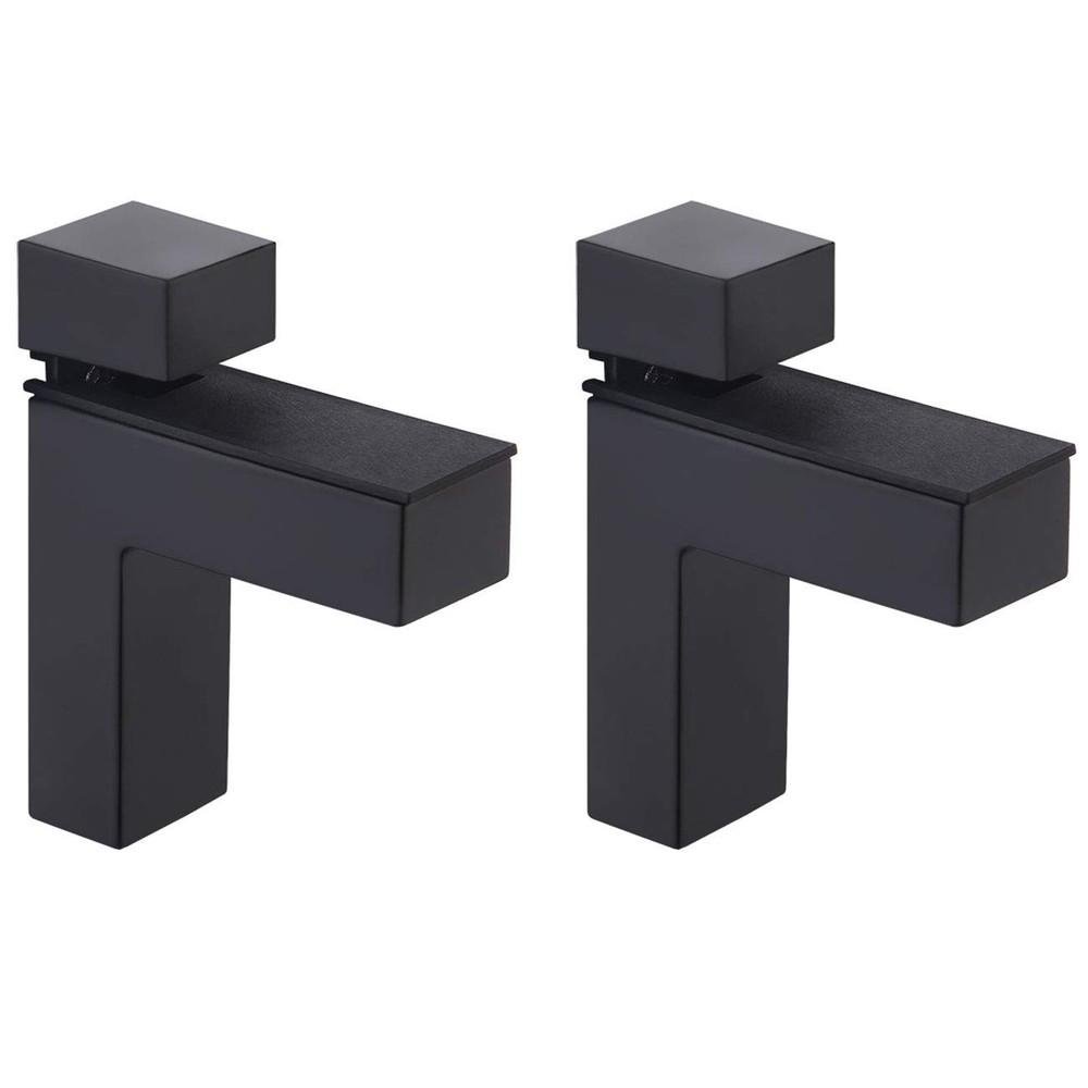 Glass Shelf Brackets Solid Metal Adjustable Floating 2 Pcs or One Pair Wall