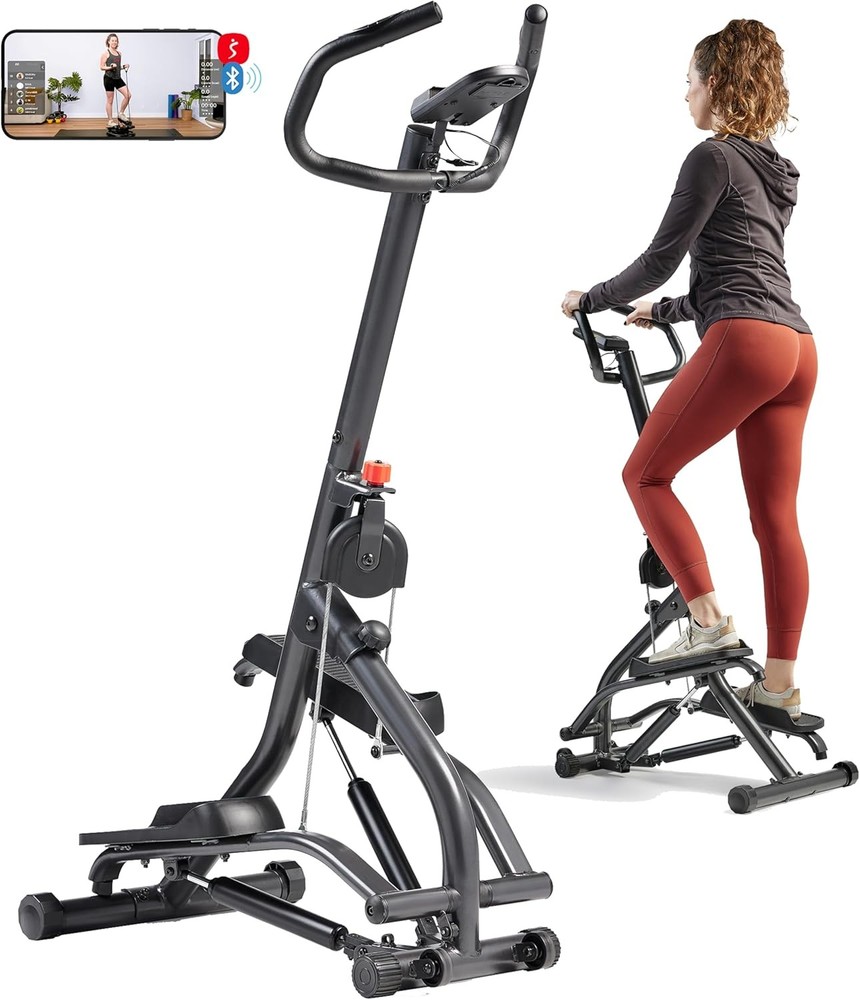 Stair Stepper w/Handlebar, Extended Step Range Climber Machine