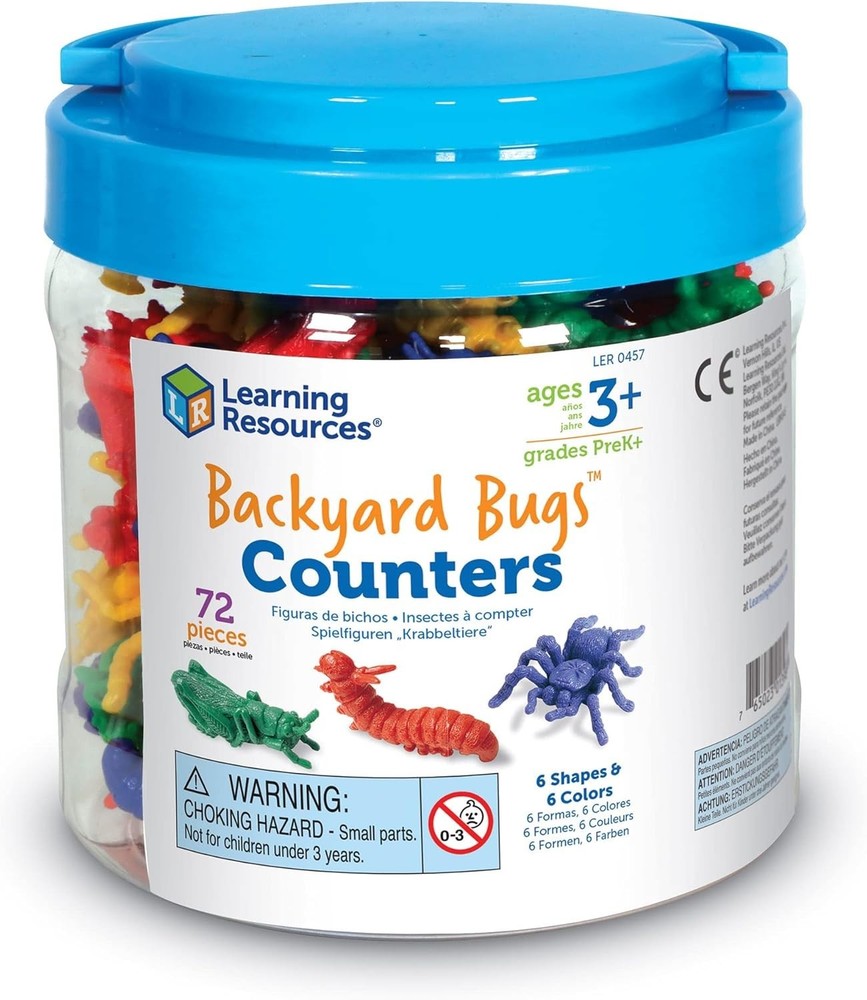 Backyard Bugs Counters - 72 Pieces, Toddler Learning Toys