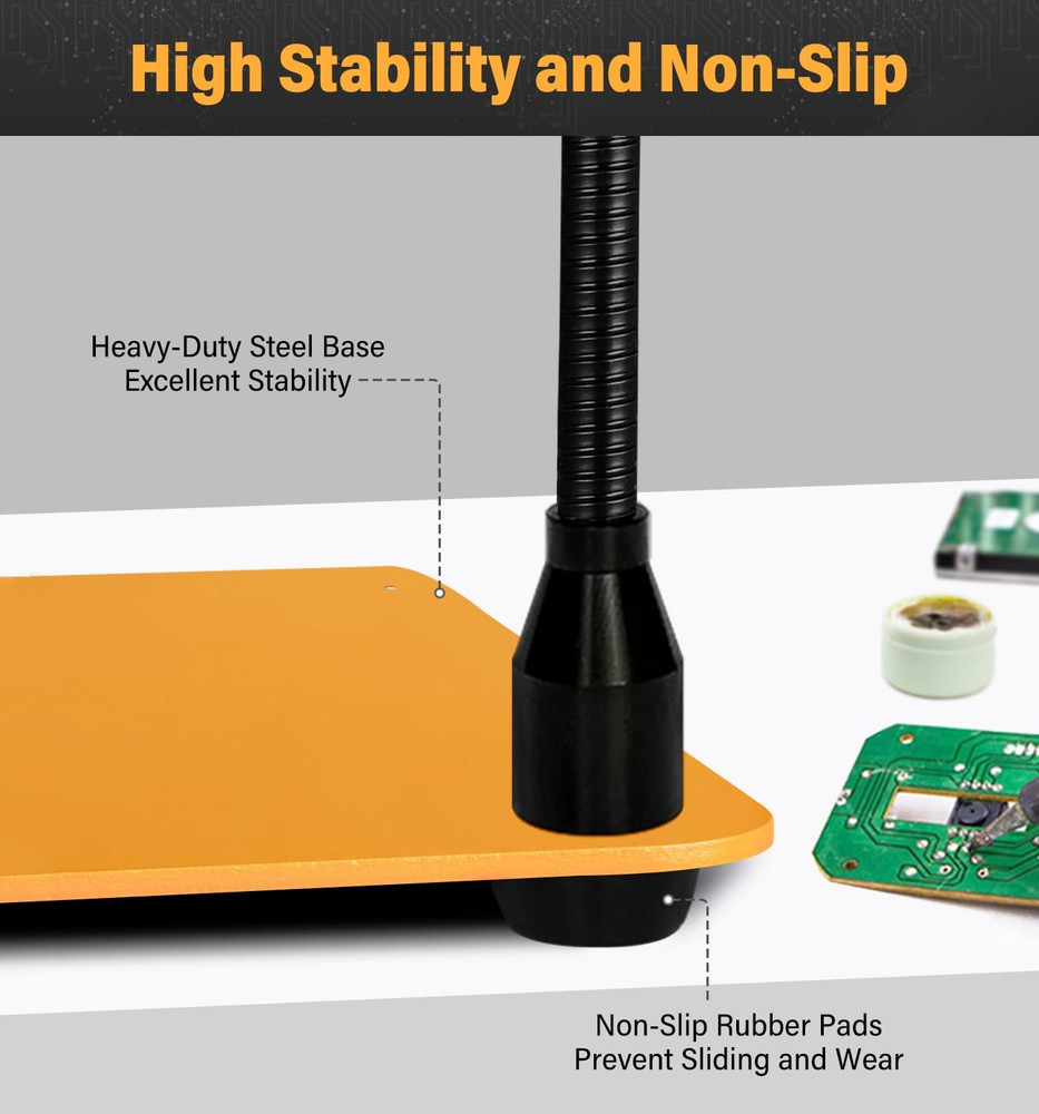 Helping Hands Soldering, Third Hand Soldering Tool PCB Holder Four Arms...